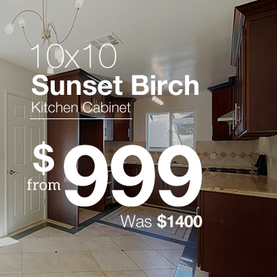 Sunset Birch 10x10 Kitchen Cabinet