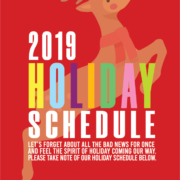 2019 Greencastle Cabinetry Holiday Schedule